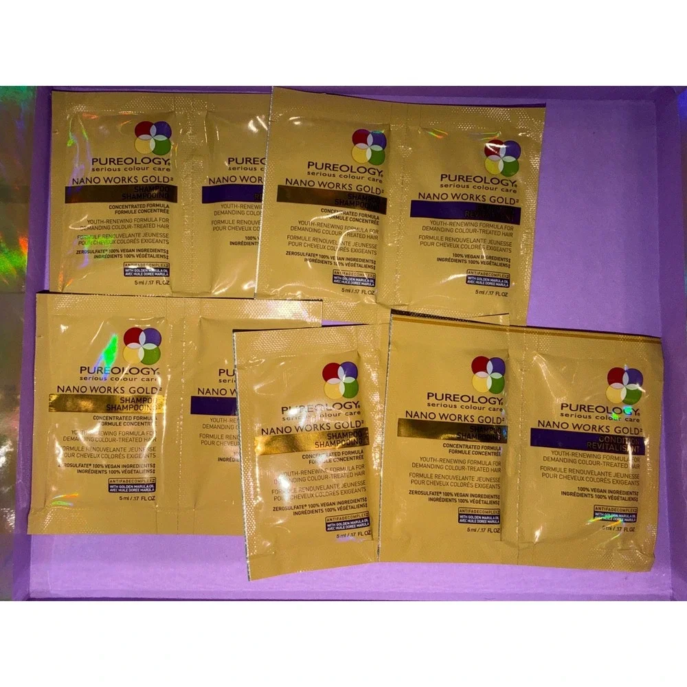 Pureology Nanoworks Gold Shampoo Conditioner travel hair care 5 sets